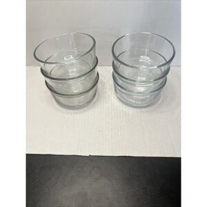Pyrex 7200/2 Cups 470 ml Clear Glass Bowls-Lot of 6